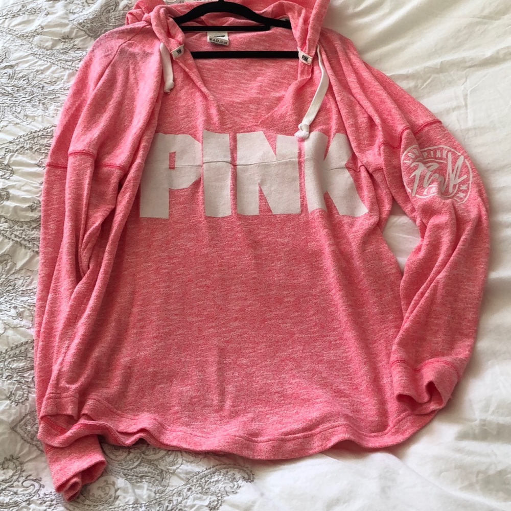 Victoria’s Secret Pink lightweight Coral hoodie